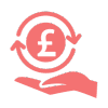 Money over hand icon | CarMoney.co.uk